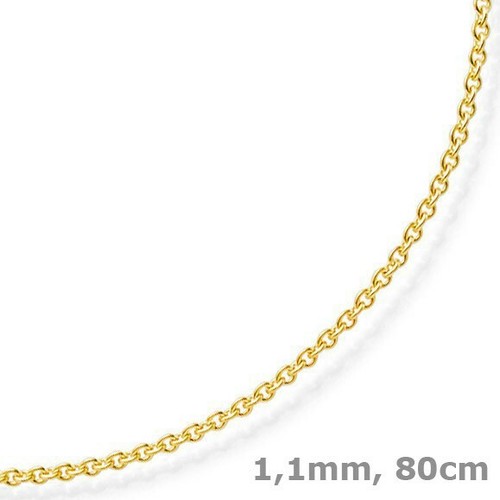1mm rund ankerkette - rund-ankerkette, gold