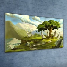 Druck auf glas wandbild - auf,