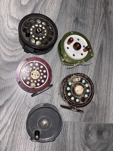 Vintage fliegen angelrollen - fliegen,