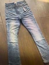 retro blue slim fit flared