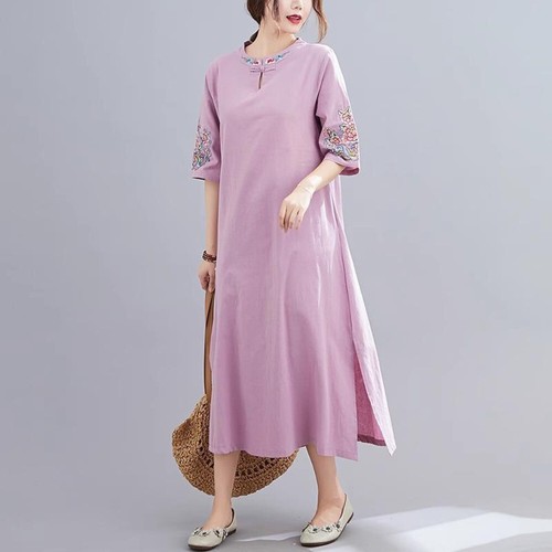Damen besticktes kleid - damen,