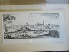 Gesamtansicht STRAUBINGA Kupferstich Matthaeus Merian 1644 Straubing 