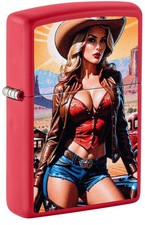 Zippo Feuerzeug Pinup Cowgirl Design NEUHEIT Neu Originalverpackt Zippo Box