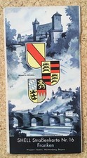 alte Shell Straßenkarte Nr. 16 Franken ca. 1930