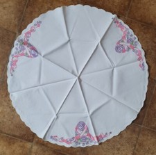 Winkler Tischwäsche 57x57 Tischdecke Mitteldecke weiß Ostern Eier Decke rund