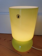 TOP! Vintage IKEA Lykta Lampe Glas Pilz Leuchte handmade Sticker Lime Grün 90er