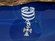 Ohrklemme Anhänger Kreuz 925