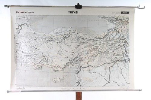 Alte schulwandkarte türkei - schulwandkarte, 2
