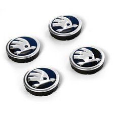 Original Skoda Radzierkappen Satz Radnabenkappen Radkappen Nabenkappen chrom
