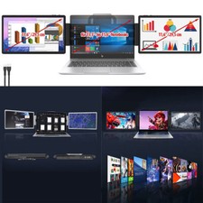 auvisio Tragbarer Dual-Monitor mit je 29,5 cm, Triple-Monitor-Extender, 15 W