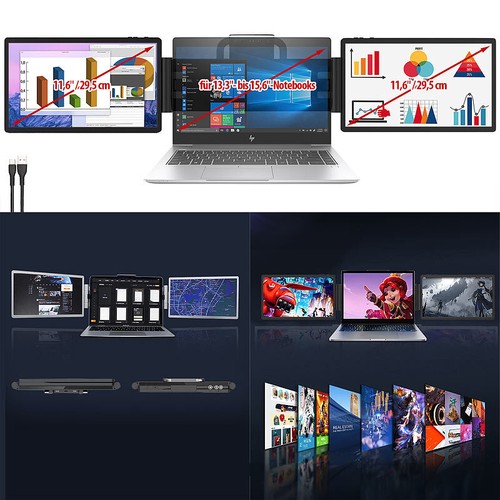 Auvisio tragbarer dual monitor - auvisio, dual-monitor
