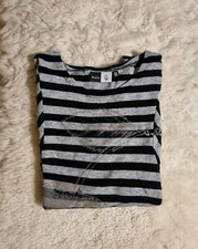 MOLO LA-Shirt, schwarz-grau-gestreift, Gr. 158-164, top