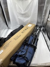 Campingstuhl Blau klappbarer Angelstuhl Liegestuhl Fußstütze Getränkehalter