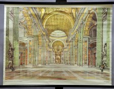 alte herunterziehbare Wandtafel, Wohnzimmer, Kunstzeit, Architektur, Renaissance