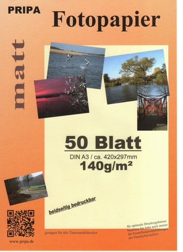 Pripa fotopapier blatt din - fotopapier, 50