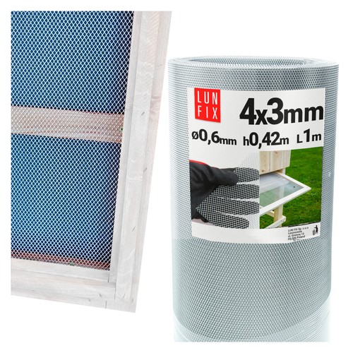 Streckgitter 4x3 42x1m - mm, 0,42x1m