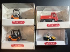 Wiking Kommunal Bauhof Fabrik; Kehrmaschine, 2x Gabelstapler, Aufsitzmäher; OVP