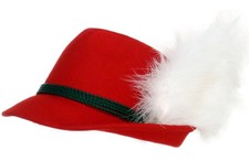 Trachtenhut rot mit Adlerflaum
