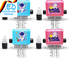 Onenine 4 Stück Roller Digitaler Lehrstempel, Mathe Roller Stempel, 1-100 Lehrer