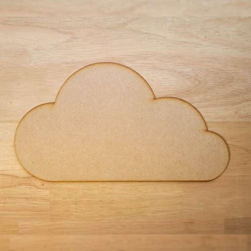 Holz mdf wolkenform 60cm - holz,