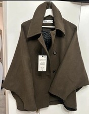 Zara caban cape woll - woll, jacke