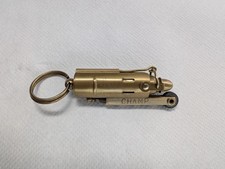 Vintage Champ Benzinfeuerzeug aus Messing, funktionstüchtig, Schlüsselanhänger