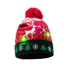 LED Mütze Rotes Rentier