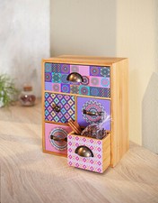  Bambus-Schränkchen mit 5