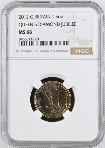 2012 gold sovereign ms66 - gold,