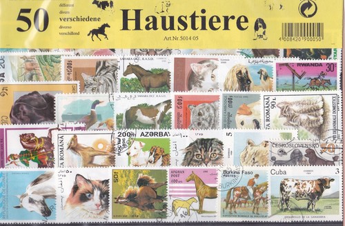Briefmarken haustiere hunde - 50,