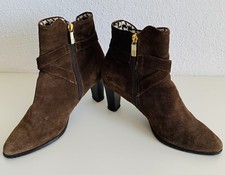 Navy Boot  Schuhe  Boots Gr  40 Wildleder Absatz  Stiefeletten Designer