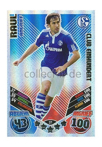 Match attax 371 raul - 11/12,
