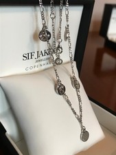 Moderne Kette 925 Sterlingsilber Rhodiniert Zirkonia Dänische Luxusschmuck