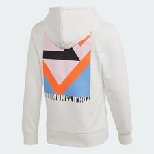 Y-3 Adidas Y-3 U SWIM BACK PRINT HOODED SWEATSHIRT - WHITE