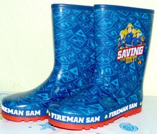 Stiefel Feuerwehrmann Sam Gr. 30 blau rot Gummistiefel gefüttert Neu