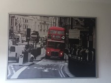 gerahmtes Bild London Bus