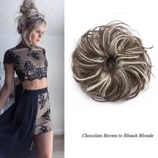 Damen Haarteil wie Echthaar Dutt Haargummi Haarverlängerung Extension Haarknoten