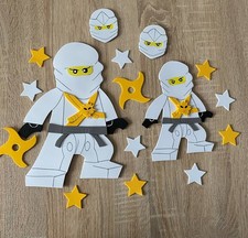 Moosgummi Lego Ninjago Set weiß,  für schultüte und deko