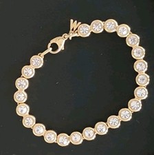 Tennisarmband Modeschmuck Vintage 80er Mika-Schmuck Goldfb.  Zirkonia TopZustand