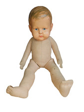 Antike Minerva Puppe  Stoffkörper Nr. 5 /36