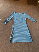 ANNA & LENA T-Shirt Kleid Gr M Viskose stretch blau gemustert A-Form UNGETRAGEN
