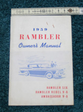 Owner´s Manual Handbuch AMC Rambler Six Rebel V8 Ambassador V8 Juni 1959