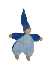 Käthe Kruse Puppe Gugguli Wichtel in blau Schmusetuch Schnuffeltuch Kuscheltuch