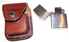 Feuerzeug in originalen Lederetui von ZIPPO mit Gürtelhalter (E1)