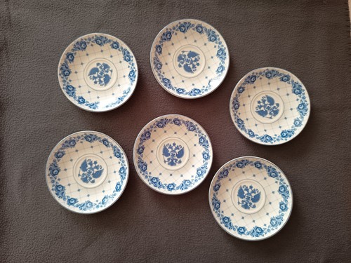 6er set gzhel untertassen - set,