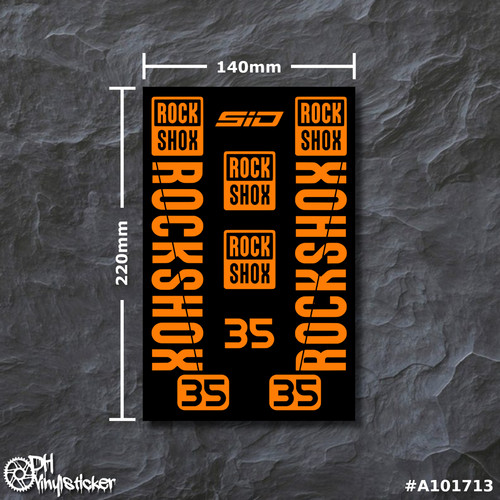 Rockshox sticker neonorange - sticker,