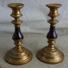 Paar antike Kerzenleuchter Kerzenständer Altarleuchter 19. Jhdt.