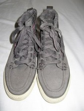 Schuhe 39 Sansibar grau rose Schnürschuhe Boots Sneaker Wildleder + Textil