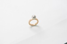 Gelbgoldring Damen Ring 18kt 750 Tahiti Perle  Größe 57