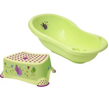 Baby Badewanne Set mit Tritt